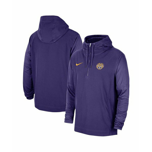 ナイキ ブルゾン レディース ナイキ レディース ジャケット＆ブルゾン アウター Men's Purple LSU Tigers 2023 Sideline Player Quarter-Zip Hoodie Jacket Purple