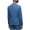 ヒューゴ・ボス コート メンズ ヒューゴボス メンズ ジャケット＆ブルゾン アウター Men's Performance Slim-Fit Jacket Open Blue
