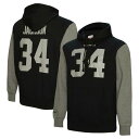 ミッチェル&ネス メンズ パーカー・スウェットシャツ アウター Bo Jackson Las Vegas Raiders Mitchell & Ness Retired Player Name & Number Pullover Hoodie Black