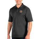 【送料無料】 アンティグア メンズ ポロシャツ トップス Cincinnati Bengals Antigua Tribute Big & Tall Polo Charcoal