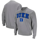 【送料無料】 コロシアム メンズ パーカー・スウェットシャツ アウター Duke Blue Devils Colosseum Arch & Logo Pullover Sweatshirt Heather Gray