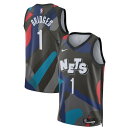 【送料無料】 ナイキ メンズ ユニフォーム トップス Mikal Bridges Brooklyn Nets Nike Unisex 2023/24 Swingman Jersey Black City Edition