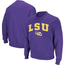 コロシアム メンズ パーカー・スウェットシャツ アウター LSU Tigers Colosseum Arch & Logo Crew Neck Sweatshirt Purple