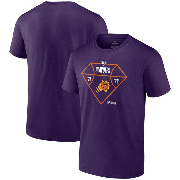 ファナティクス メンズ Tシャツ トップス Phoenix Suns Fanatics Branded 2022 NBA Playoffs Diamond Tip Off TShirt Purple