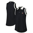 ピーター・ミラー レディース ポロシャツ トップス TOUR Championship Peter Millar Women's Opal Stretch Jersey Sleeveless Polo Black