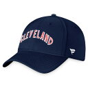 ファナティクス メンズ 帽子 アクセサリー Cleveland Indians Fanatics Branded Cooperstown Core Flex Hat Navy