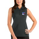 アンティグア レディース ポロシャツ トップス New York Rangers Antigua Women's Tribute Sleeveless Polo Gray