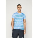 ナイキ メンズ バスケットボール スポーツ COURT VICTORY TOP PRINT - Sports T-shirt - aluminum/blue b...