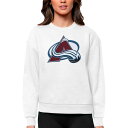 アンティグア レディース パーカー・スウェットシャツ アウター Colorado Avalanche Antigua Women's Team Logo Victory Crewneck Pullover Sweatshirt White