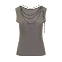 アルベルタ フェレッティ レディース カットソー トップス Sleeveless Top GRIGIO