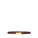 ラルフローレン 【送料無料】 ラルフローレン レディース ベルト アクセサリー LOGO LEATHER SKINNY BELT Burgundy