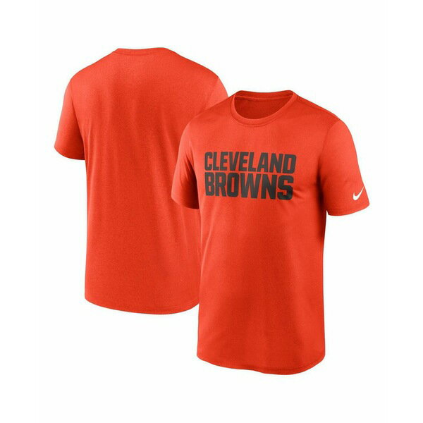 ʥ   ȥåץ Men's Orange Cleveland Browns Legend Wordmark Perform...