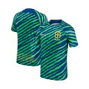 ナイキ メンズ シャツ トップス Men's Blue, Green Brazil National Team 2022/23 Pre-Match Top Blue(4)