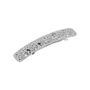2028 レディース ヘアアクセサリー アクセサリー Women's Silver-Tone Flower Hair Barrette Gray