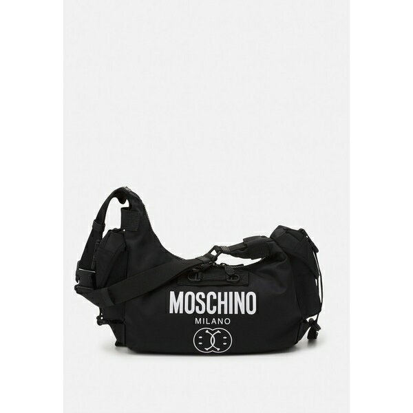 モスキーノ レディース ショルダーバッグ バッグ DOUBLE SMILE LOGO UNISEX - Across body bag - black