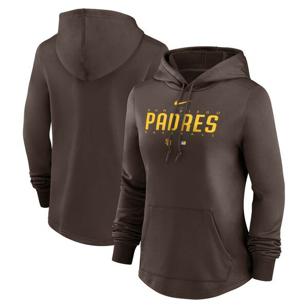 iCL fB[X p[J[EXEFbgVc AE^[ San Diego Padres Nike Women's Authentic Collection Pregame Performance Pullover Hoodie Brown