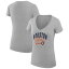 Х󥯥 ǥ T ȥåץ Houston Astros GIII 4Her by Carl Banks Women's Filigree Team VNeck TShirt Heather Gray