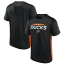 t@ieBNX Y TVc gbvX Anaheim Ducks Fanatics Branded Authentic Pro Rink Tech TShirt Black/Orange