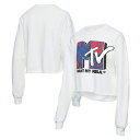 ジャンクフード レディース パーカー・スウェットシャツ アウター Junk Food Women's NBA x MTV I Want My Cropped Fleece Pullover Sweatshirt White