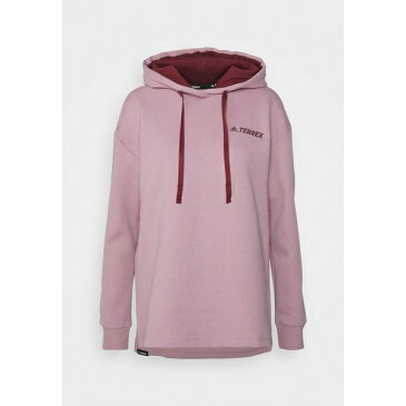 アディダス レディース パーカー・スウェットシャツ アウター LOGO HOODY - Hoodie - purple