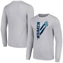 X^[^[ Y TVc gbvX Seattle Kraken Starter Color Scratch LongSleeve TShirt Heather Gray