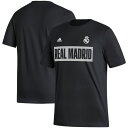 アディダス メンズ Tシャツ トップス Real Madrid adidas Culture Bar TShirt Black