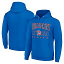 スターター メンズ パーカー・スウェットシャツ アウター Denver Broncos Starter Throwback Logo Pullover Hoodie -