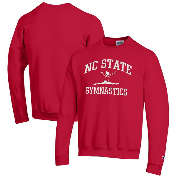 チャンピオン メンズ パーカー スウェットシャツ アウター NC State Wolfpack Champion Gymnastics Icon Powerblend Pullover Sweatshirt Red