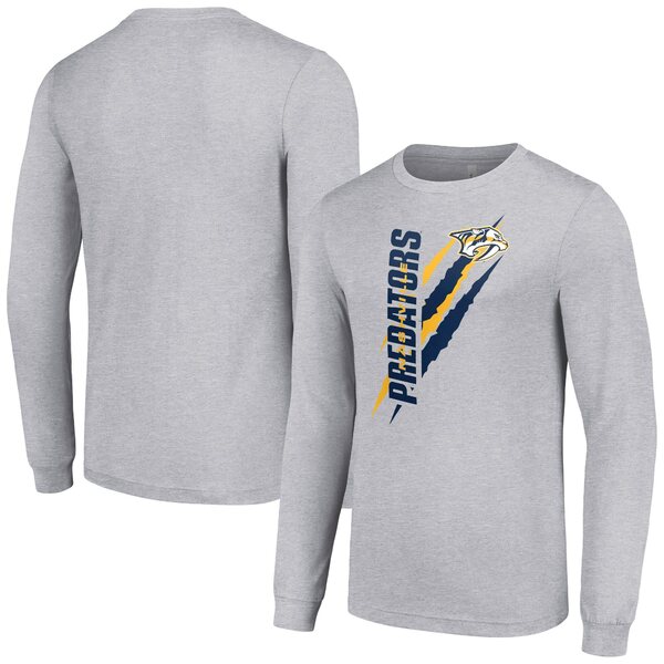   T ȥåץ Nashville Predators Starter Color Scratch LongSleeve TShirt Heather Gray