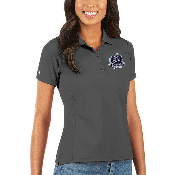 アンティグア レディース ポロシャツ トップス Old Dominion Monarchs Antigua Women's Legacy Pique Polo Charcoal