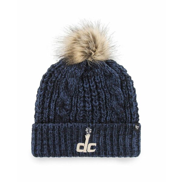 47ブランド レディース 帽子 アクセサリー Women's Navy Washington Wizards Meeko Cuffed Knit Hat with Pom Navy