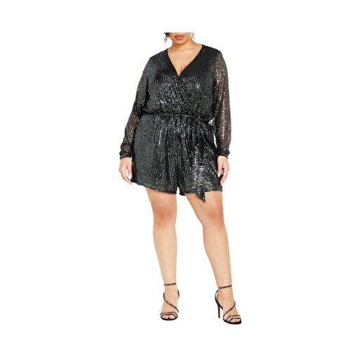 シティーシック レディース ワンピース トップス Women's Sequin Romper Gunmetal シティーシック レディース ワンピース トップス Women's Sequin Romper Gunmetal