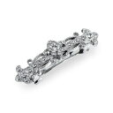 2028 レディース ヘアアクセサリー アクセサリー Silver-Tone Crystal Small Barrette Silver