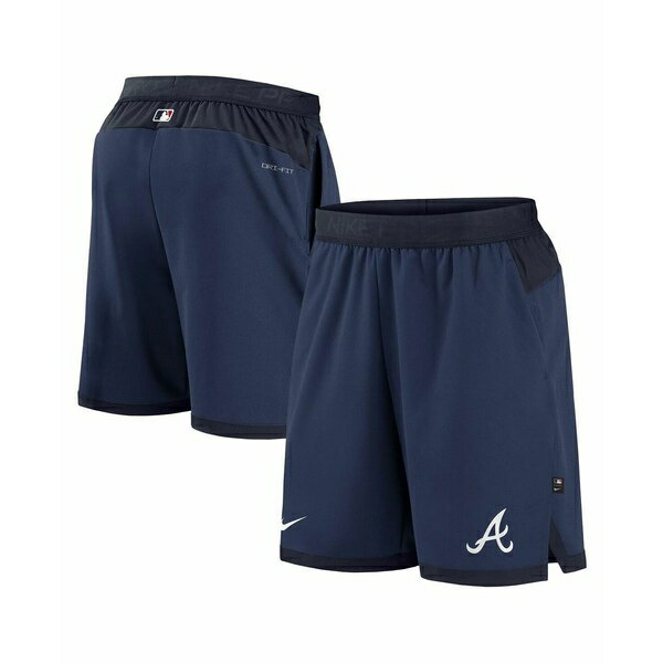 ナイキ メンズ カジュアルパンツ ボトムス Men's Navy Atlanta Braves Authentic Collection Flex Vent Performance Shorts Navy