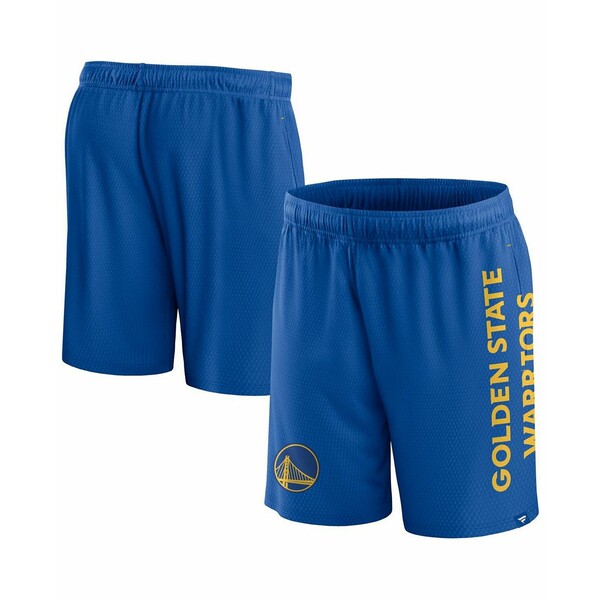 ファナティクス メンズ カジュアルパンツ ボトムス Men's Royal Golden State Warriors Post Up Mesh Shorts Royal