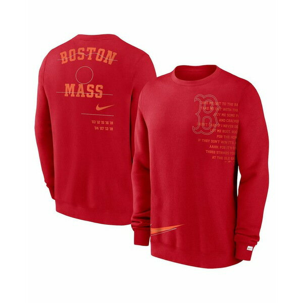 楽天astyナイキ メンズ パーカー・スウェットシャツ アウター Men's Red Boston Red Sox Statement Ball Game Fleece Pullover Sweatshirt Red