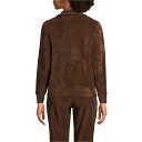 ランズエンド レディース カットソー トップス Women's Long Sleeve Sport Cord Quarter Zip Pullover Rich coffee(4)