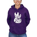 エルエーポップアート レディース パーカー・スウェットシャツ アウター Women's Word Art Rock And Roll Guitar Hooded...