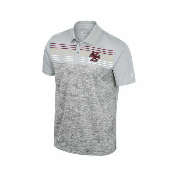 コロシアム メンズ シャツ トップス Men's Gray Boston College Eagles Cybernetic Polo Shirt Gray