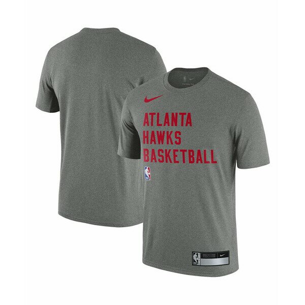 ナイキ メンズ シャツ トップス Men's Heather Gray Atlanta Hawks 2023/24 Sideline Legend Performance Practice T-shirt Heather Gray
