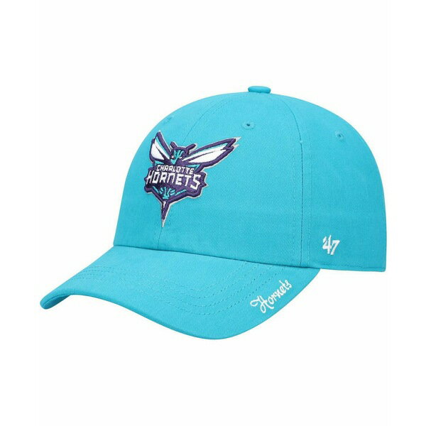 47ブランド レディース 帽子 アクセサリー Women's '47 Teal Charlotte Hornets Miata Clean Up Logo Adjustable Hat Teal