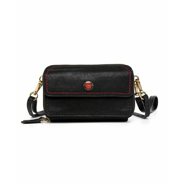 オールドトレンド レディース 財布 アクセサリー Women's Genuine Leather Northwood Crossbody Wallet Black