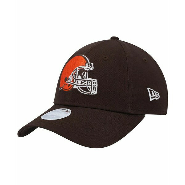 ニューエラ レディース 帽子 アクセサリー Women's Brown Cleveland Browns Simple 9FORTY Adjustable Hat Brown