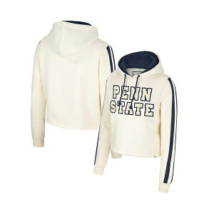 コロシアム レディース パーカー・スウェットシャツ アウター Women's Cream Penn State Nittany Lions Perfect Date Cropped Pullover Hoodie Cream