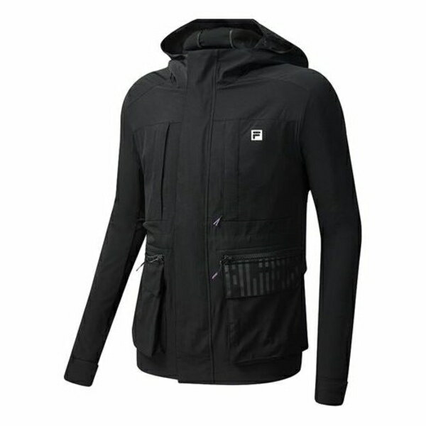 FILA フィラ メンズ スニーカー 【FILA Athletics Cargo Woven Zipper Jacket Black A11M031712F-BK】 サイズ US_M_S(4)