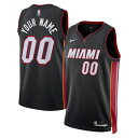 ナイキ メンズ ユニフォーム トップス Miami Heat Nike Unisex Swingman Custom Jersey Black Icon Edition