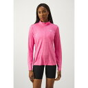 アンダーアーマー レディース フィットネス スポーツ 1/2 ZIP TWIST - Long sleeved top - super pink