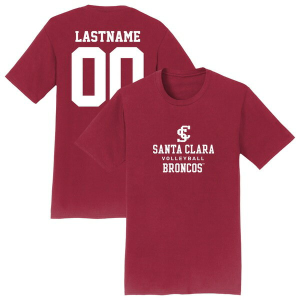 アスリートスレッド メンズ Tシャツ トップス Santa Clara Broncos Unisex Women's Volleyball NIL PickAPlayer Shirsey Cardinal