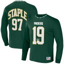 ステイプル メンズ Tシャツ トップス Green Bay Packers NFL x Staple Core Team Long Sleeve TShirt Hunter Green