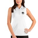 アンティグア レディース ポロシャツ トップス Iowa Hawkeyes Antigua Women's Tribute Sleeveless Polo White